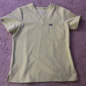 Figs Catarina scrub top sea mist medium
